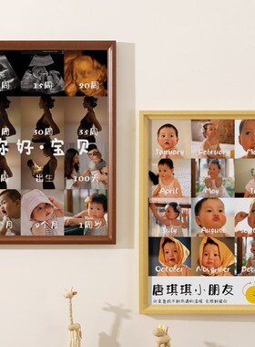 一周年纪念相框洗照片纪念宝宝周岁纪念做成相册影集空框diy定制