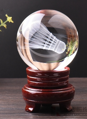 同学聚会纪念品定制羽毛球水晶摆件比赛纪念品开学送老师的礼物