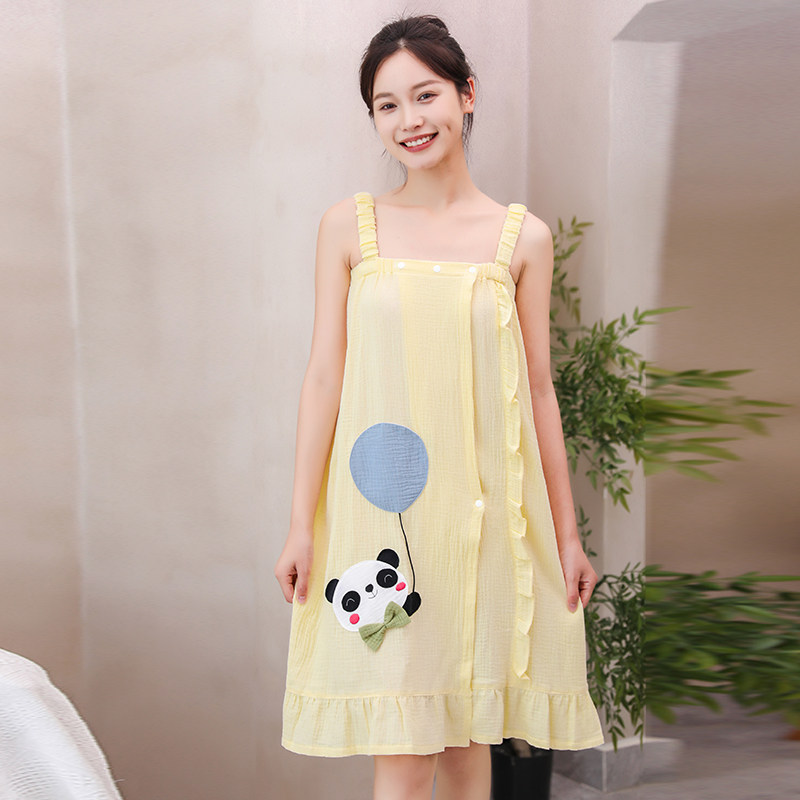 浴巾成人女可穿可裹家用纯棉纱布夏季薄女吊带浴裙袍大人浴袍浴裙,淘宝优惠券,粉丝福利购,淘宝优惠卷