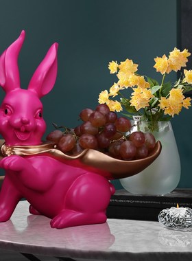 门口鞋柜个性创意钥匙收纳盒遥控器桌面杂物收纳盘玄关装饰摆件