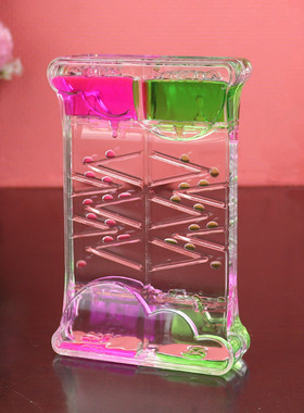 创意沙漏油漏摆件动感滑梯解压减压玩具送男女小孩生日儿童节礼物