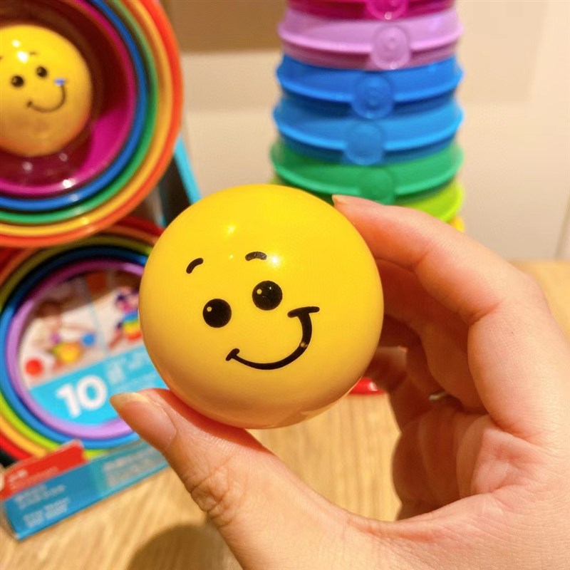 彩虹碗叠叠杯乐玩具婴儿童益智早教彩色认知运动球多功能层叠6m+ - 图2