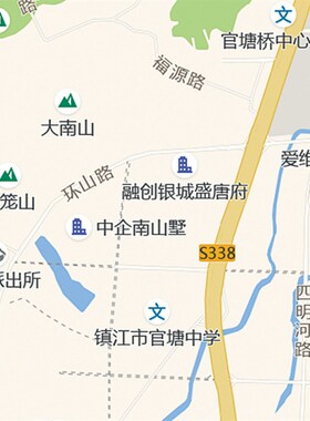 2024新款镇江市城区地图办公室挂图高清防水墙壁装饰实物推荐定制
