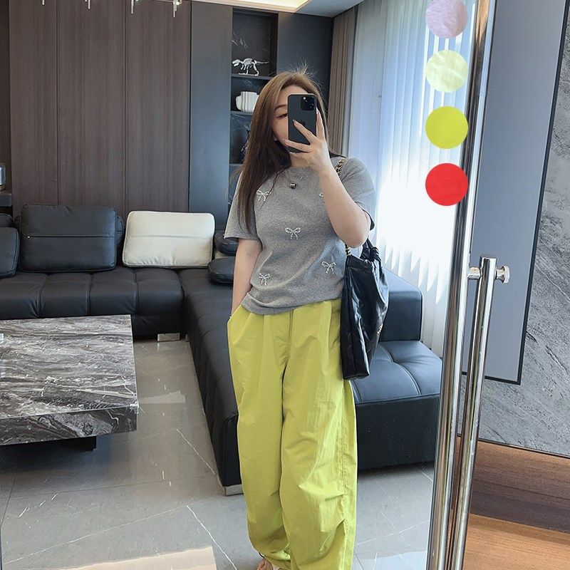 美式复古伞兵裤2024年大码女装胖mm宽松显瘦运动宽松阔腿休闲裤子,淘宝优惠券,粉丝福利购,淘宝优惠卷