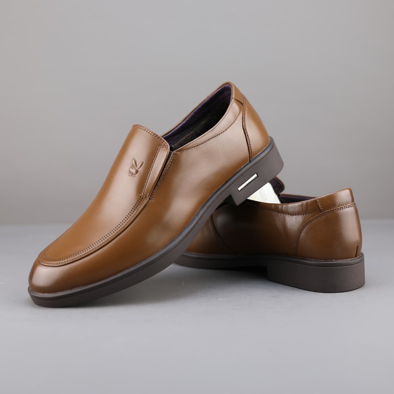 Pick up high-end men's shoes, British gentleman's business casual formal leather shoes, toe-layer cowhide plus velvet cotton shoes, men's derby shoes