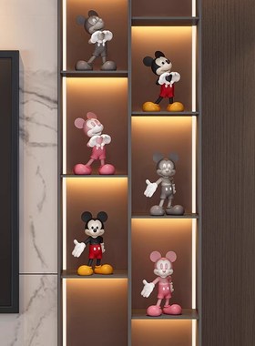 卡通客厅爱心米奇饰品摆件酒柜装电视柜玄关乔迁新居礼品桌面公仔