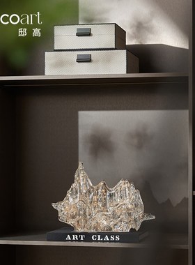 邸高DECO样板房装饰品售楼处中式柜体装饰摆件高级感艺术搭配装