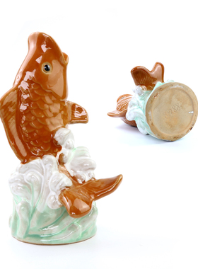 假山流水装饰小摆件盆景摆件鱼缸造景室外假山出水口陶瓷