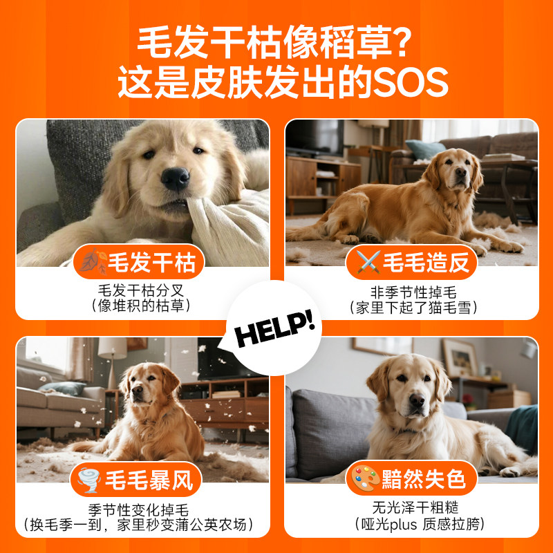 新元贝它喜贝它β勺儿美毛增亮护肤防掉毛宠物营养补充剂狗狗专用