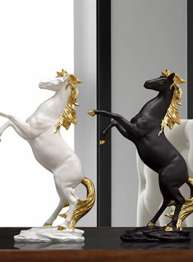 客厅马到成功马装饰办公室新电视柜酒柜艺术品骏马奔马