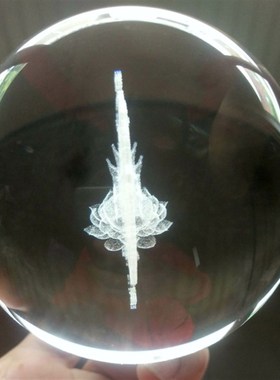 立体内雕水晶球龙王坛城水解脱咒大宝广博楼阁玛尼石结缘手工