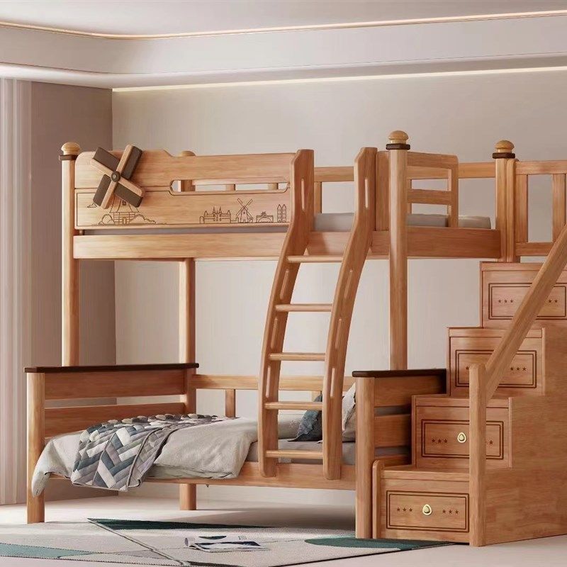 全实木儿童床上下床子母床大人成年母子两层高低床上下铺木床层,淘宝优惠券,粉丝福利购,淘宝优惠卷