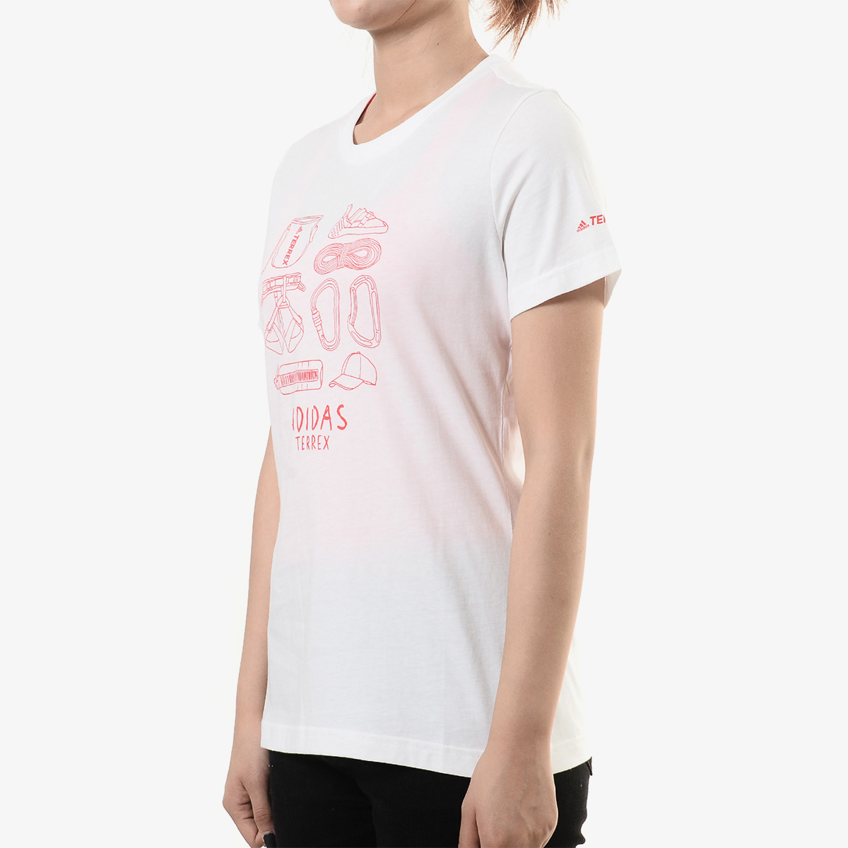 Adidas/阿迪达斯正品W XPLR CLIMB TE 女子休闲户外短袖T恤FI9136 - 图1