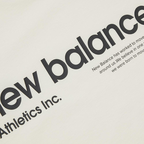 New Balance新百伦正品男圆领宽松字母图案短袖T恤AMT42335-CIC - 图2