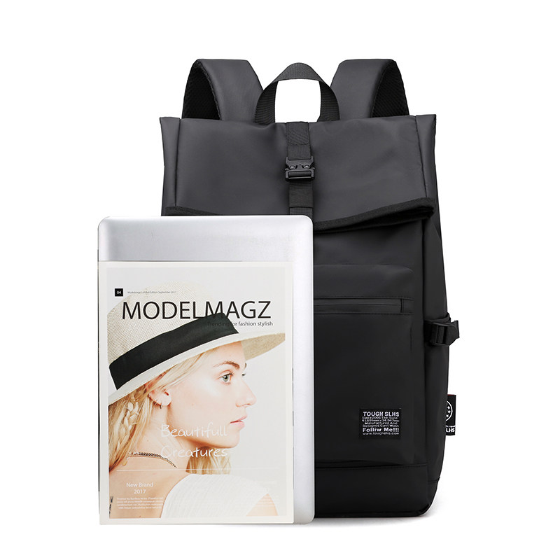 时尚男士双肩包牛津纺防水纯色学生书包15寸电脑背包大容量旅行包,淘宝优惠券,粉丝福利购,淘宝优惠卷