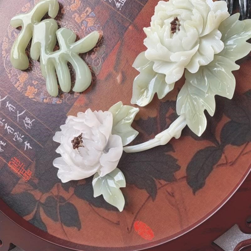 客厅装饰画新中式玄关墙壁挂画餐厅玉雕画沙发背景3d墙立体浮雕画 - 图1