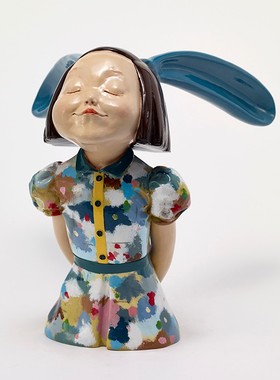 稀奇艺术品向京《我看到了幸福》调色盘家居装饰现代雕塑设计