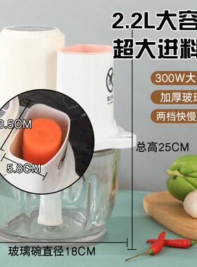 小型电动绞肉绞馅绞菜切碎搅肉蒜蓉料理切菜器