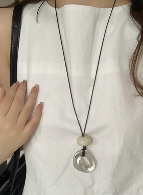 韩系ins风简约不规则几何项链女夏长款配裙子颈链配饰小众锁骨链