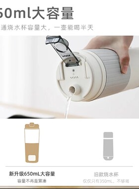 便携式烧水壶旅行烧水杯小型保温杯热水壶车载电热水杯养生壶煮粥
