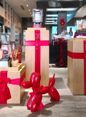 气球狗落地摆件创意家装饰品摄影拍照道具橱窗展示狗模Z型乔迁礼