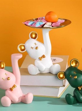 暴力熊入户d进门门口客厅茶几玄关钥匙收纳托盘家居饰品装饰品摆