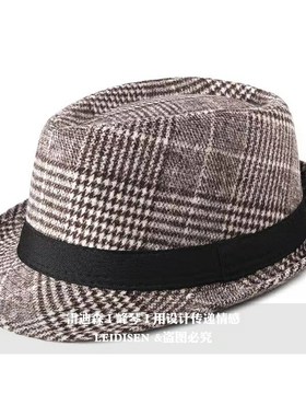 样板房间衣帽间男士帽子爵士帽展厅摆件衣柜陈列礼帽道具饰品软装