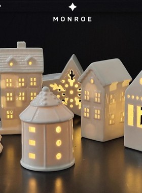 创意灯光2023新款圣诞节桌面装饰小摆件餐桌摄影道具布景圣诞礼物