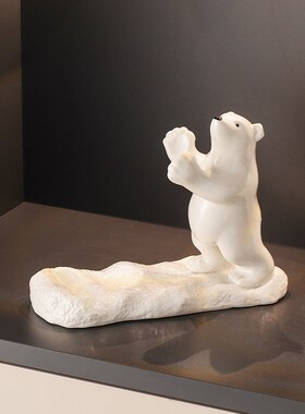 创意北极熊红酒架摆件轻奢客厅家居客厅玄关餐边电视柜酒柜装饰品