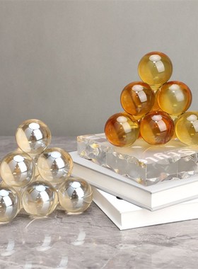 北欧水晶堆样板房售楼部卧室客厅餐厅书房桌面家居玄关饰品摆件