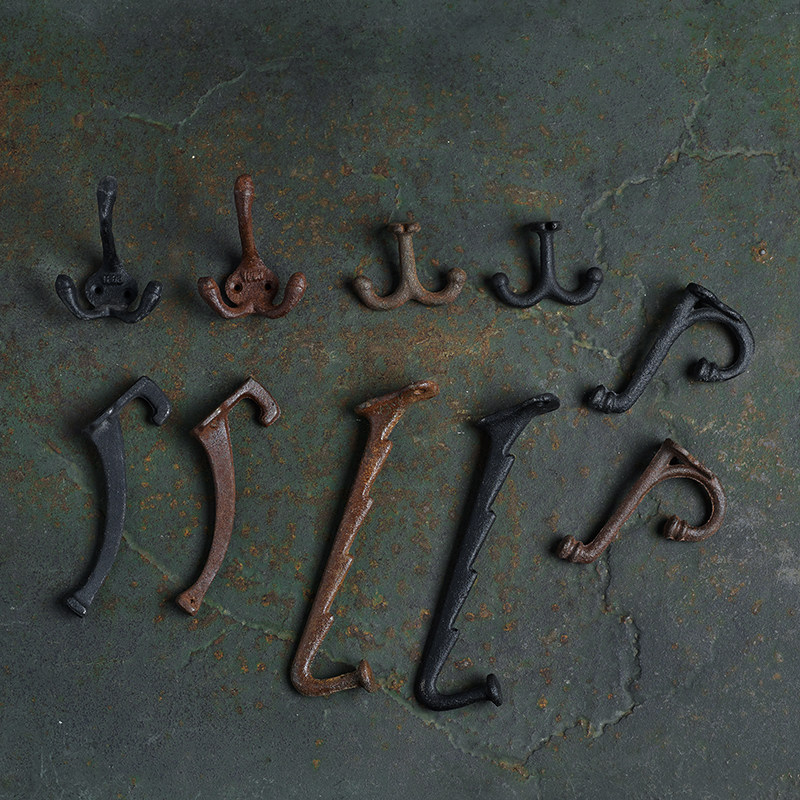 蘑菇空间复刻壁挂钩 店铺装修装饰壁钩家用壁勾复古铸铁钩衣帽钩,淘宝优惠券,粉丝福利购,淘宝优惠卷