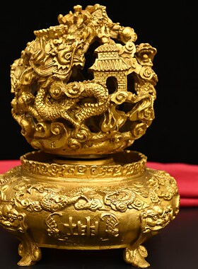 纯铜九转乾坤鼎摆件时来运转球家居办公室装饰品摆设开业乔迁礼品