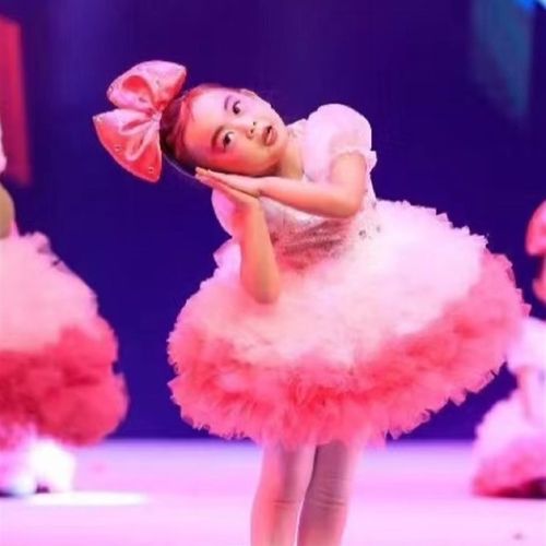 儿童蓬蓬裙演出服六一儿童节幼儿园纱裙表演服女童蛋糕裙舞蹈新款 - 图2