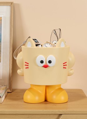 入户玄关钥匙收纳可爱装饰摆件家居客厅桌面储物罐化妆台鞋柜摆设