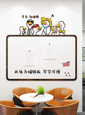 公告展示栏墙磁铁板会议公司企业文化宣传通知办公室装饰