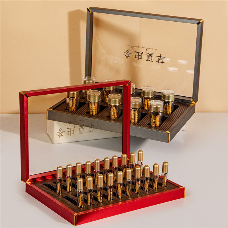 高档冬虫夏草包装礼盒空盒金色铝合金材质燕窝烤漆企业送礼盒子,淘宝优惠券,粉丝福利购,淘宝优惠卷