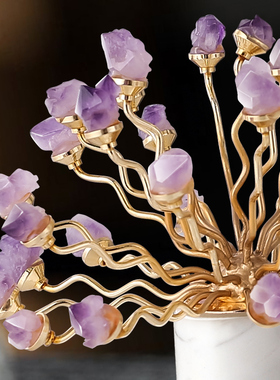 北欧轻奢水晶摆件客厅电视柜酒柜玄关办公室家居装饰品样板房别墅