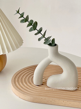 抽象艺术装饰陶瓷花瓶摆件客厅桌面家居饰品干花插花装饰品摆设