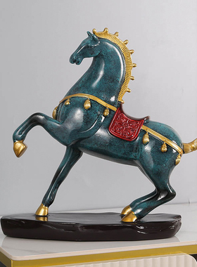 马摆件招财客厅玄关酒柜装饰品办公室书房书柜工艺品马到成功摆设