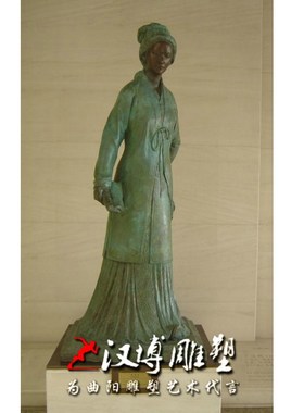 玻璃钢李清照人物雕塑铸铜女词人铜像名人雕像城市园林校园小品