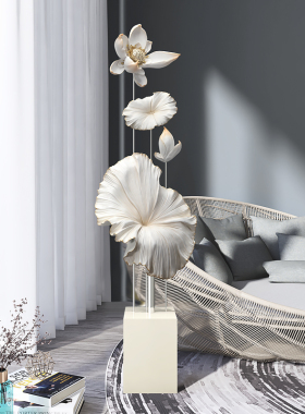 客厅摆件大型落地电视柜旁边新中式轻奢家居装饰品乔迁新居礼品