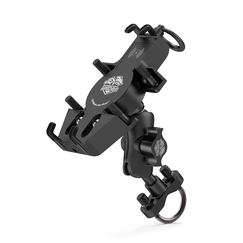 摩托车手机支架防震防水可无线充电车载支架固定防抖动摩旅改装 - 图3