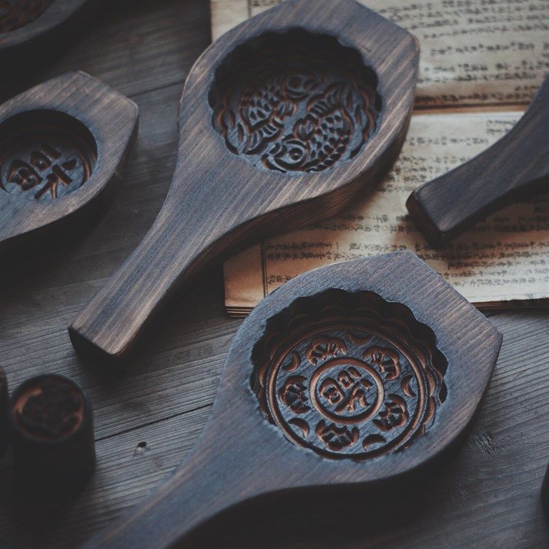 作旧中式老式月饼糕点木制模具 美食复古摄影道具【二店道具铺】,淘宝优惠券,粉丝福利购,淘宝优惠卷