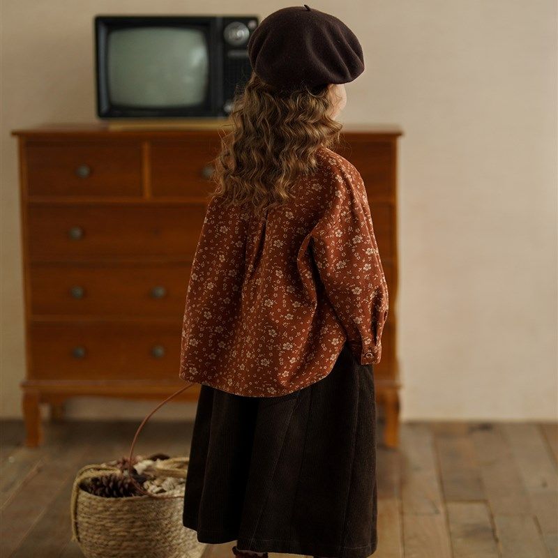 砚台家女童纯棉灯芯绒裙子女孩秋装新款儿童覆古半身裙宝宝中长裙,淘宝优惠券,粉丝福利购,淘宝优惠卷