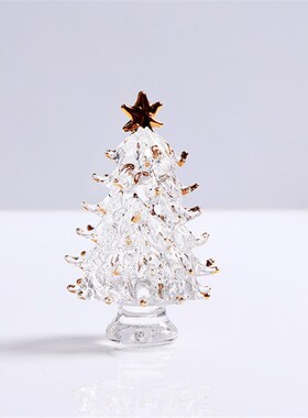 水晶圣诞树摆件平安树送男女朋友儿童生日圣诞节礼物客厅客厅装饰