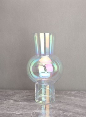 欧式玻璃花器样板房售楼部卧室书房客厅餐厅大肚玄关饰品摆件