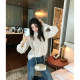 AloneSavor Long Xi'er exquisite fungus edge stand-up collar blouse lace hollow sequin bottoming shirt Q455