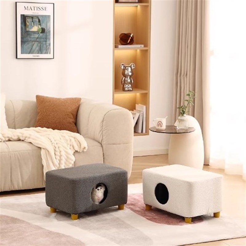 猫窝实木板凳子四季通用猫屋冬季保暖小幼猫狗半封闭式宠物窝用品,淘宝优惠券,粉丝福利购,淘宝优惠卷