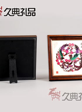陕西皮影戏百年好合摆件中国风民间工艺纪念品送外国友人