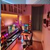 RGB colorful light strip intelligent control voice control LED light strip desktop atmosphere light hole board patch type